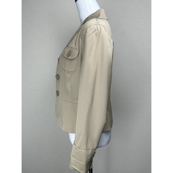 ANN TAYLOR LOFT Tan Blazer Sz 2 XS Career Office Classic Professional Preppy - Picture 7 of 16